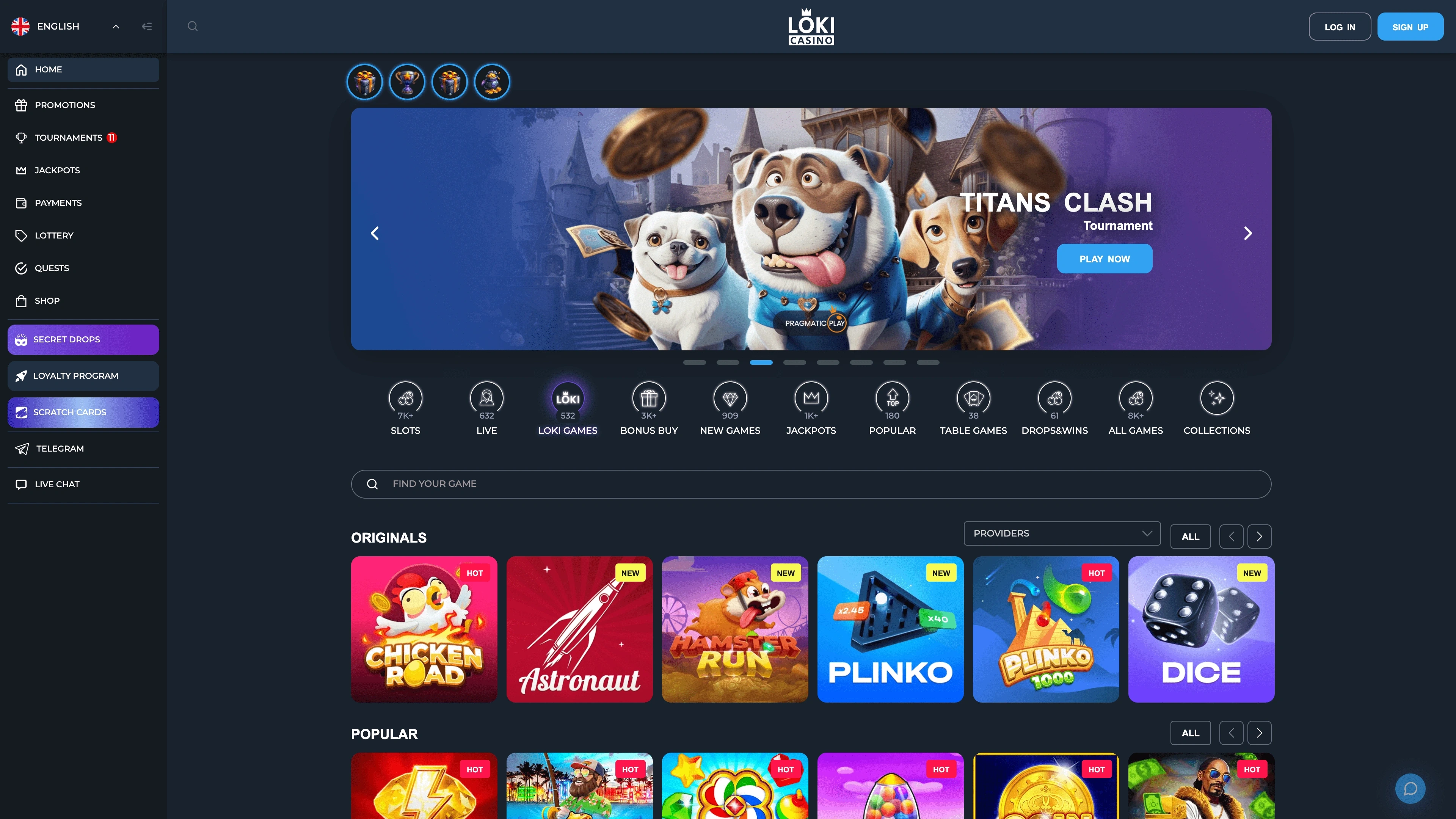 Loki Casino Login Page